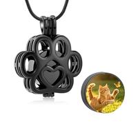 VCCWYQK Collana per ceneri personalizzata con albero della vita, adatta per uomo e donna, con testo inciso o stampa fotografica, in acciaio inox, con catena, Taglia unica, Acciaio inossidabile, Senza