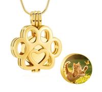VCCWYQK Collana per ceneri personalizzata con albero della vita, adatta per uomo e donna, con testo inciso o stampa fotografica, in acciaio inox, con catena, Taglia unica, Acciaio inossidabile, Senza