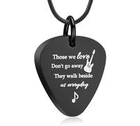 VCCWYQK Gioielli per conservare cenere, collane a plettro per chitarra per donne e uomini, ciondolo per torre ricordo come ricordo per le ceneri di una persona cara, One size, Acciaio inossidabile