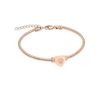 VCCWYQK Mini cuore zampa stampa urna braccialetto per cenere, per donne e cani, in acciaio inox, per cremazione dei gioielli Memorial Keepsake, catena a serpente per supporto di ceneri, 22cm, Acciaio