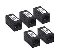 VCE Accoppiatore RJ45, Adattatore LAN Estensore di Rete, Prolunga, 5 Pezzi