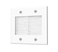 VCE LINK - Piastra da parete a 2 bande per gestione dei cavi, pass-through per cavi Ethernet, HDMI e AV (confezione da 1)