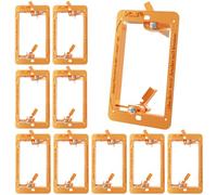 VCE Staffa di montaggio a bassa tensione, piastra da parete a banda singola, scatola a bassa tensione per rete, HDMI, coassiale, altoparlanti, cavi telefonici, arancione, confezione da 10