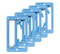 VCE Staffa di montaggio a bassa tensione, piastra da parete a banda singola, scatola a bassa tensione per rete, HDMI, coassiale, altoparlanti, cavi telefonici, blu, confezione da 5