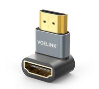 VCELINK Adattatore HDMI Angolare 90 Gradi, 8K Oro, 4K@120Hz, 1 Pezzo | Adattatore HDMI angolare placcato oro, supporto 8K60Hz / 4K120Hz HDR Dolby 3D, compatibile con TV, console e monitor