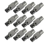 VCELINK Cat 7 Cat6a RJ45 Connettori, Spine RJ45 Senza Atrezzi Poe, Spina di Rete Modulare Schermata Senza Atrezzi con Connessione LSA per Cavo di Installazione, 10 Gbps 600 MHz, 12 Pezzi