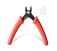 VCELINK Pinze per Taglierine di Precisione, Tronchesino Modellismo per il Filo di Rame 0-1.2 MM, Tronchesi Diagonali per l'industria Elettronica, Lavorazione di Gioielli, Modellismo, Rosso