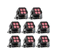 VCHICS Luce LED RGB, 8 pezzi/set di luci par LED quadrate 4x8W RGB da palco con telecomando e controllo DMX for DJ for matrimoni, feste, club, discoteche, eventi