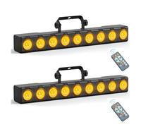 VCHICS Luce LED RGB, Lampada da parete 4 in 1 a 9 LED, 1/2/4 pezzi, RGBW, 36 W, effetto luce for palco, DJ, luci di proiezione for discoteca e teatro(2pcs)