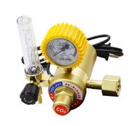 VCHICS Regolatore di Pressione CO2, Riduttore di Pressione 'anidride carbonica, misuratore di Pressione riscaldato, misuratore di Portata for Saldatura Mig/TIG per Uso Fai da Te(110)