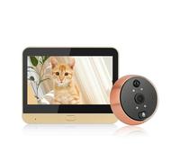 VChics Videocitofono, Campanello antifurto Wi-Fi, citofono bidirezionale, videocitofono, rilevamento del movimento PIR, spioncino, monitoraggio remoto, visore digitale for porta(Peephole)