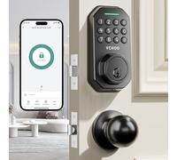VCHOO Serratura per porta d'ingresso senza chiave con maniglia App Control Serrature per porta d'ingresso Anti-Peeping Password Serratura intelligente per case Hotel Camera da letto Airbnb Rentals