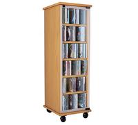 VCM 30023 Torretta CD/Dvd Valenza Ruotabile per 300 CD, Faggio