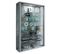 VCM 904115 vitrosa Mini Vetrina a Parete Legno Argento 90 x 59 x 18 cm