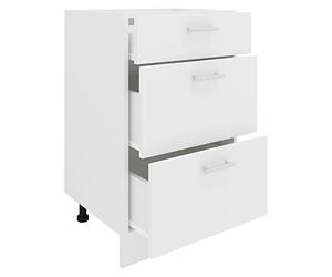 VCM Armadietto da cucina, larghezza 50 cm, colore: bianco