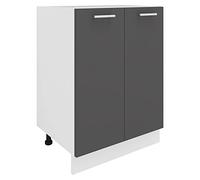 VCM Armadio da Cucina Larghezza 60 cm Ante battenti Base Cucina Mobili da Cucina Esilo Armadio da Cucina Larghezza 60 cm Ante battenti Base Cucina Mobili da Cucina Esilo Bianco/Antracite