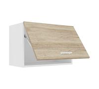 VCM Küchenschrank hängend | Maße ca. H. 40 x B. 60 x T. 31 cm | Hängeschrank mit Klapptür | Küchenmöbel - Esilo Weiß/Sonoma-Eiche