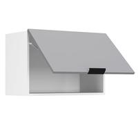 VCM Armadio da cucina, larghezza 60 cm, pieghevole, pensile da cucina, cappa, mobili da cucina, colore: bianco/antracite