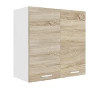 VCM Armadio da cucina larghezza 60 cm porta in legno pensile cucina mobili cucina Esilo bianco/rovere Sonoma