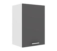 VCM Armadio da cucina sospeso | Dimensioni ca. 60 x 40 x 31 cm (altezza x larghezza x profondità) | Armadio sospeso con due scomparti | Mobili da cucina - Esilo bianco/antracite