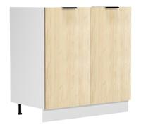 VCM Base lavello Larghezza 80 cm Base lavello Lavello Cucina Fasola Base lavello Larghezza 80 cm Base lavello Lavello Cucina Fasola Rovere Bianco/Miele