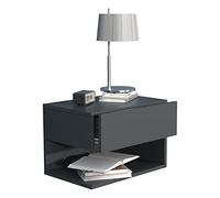 VCM Comodino con cassetto a Muro in Legno mensola a Muro cassetto Console Comodino Usal XL 45 cm Comodino con cassetto a Muro in Legno mensola a Muro cassetto Console Comodino Usal XL 45 cm Antracite