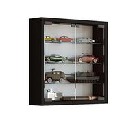 VCM Glasvitrine hängend | Vitrine Glas mit ESG-Sicherheitsglas | Maße ca. H. 40 x B. 40 x T. 10 cm| Hängevitrine Glas | Modern und platzsparend | Glas Vitrinenschrank - Mandosa S Schwarz