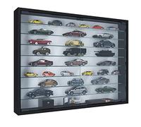 VCM Glasvitrine hängend | Vitrine Glas mit ESG-Sicherheitsglas | Maße: H. 60 x B. 80 x T. 10 cm | Hängevitrine Glas | Modern und platzsparend | Glas Vitrinenschrank - Mandosa XXL Schwarz