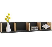 VCM Honsa - Mensola in legno sospesa, salvaspazio, dimensioni: altezza 15 x larghezza 97 x profondità 17 cm, elegante scaffale da appendere