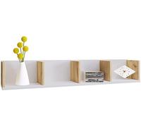 VCM Honsa - Mensola in legno sospesa, salvaspazio, dimensioni: altezza 15 x larghezza 97 x profondità 17 cm, elegante scaffale da appendere