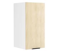 VCM Küchenschrank hängend | Maße ca. H. 60 x B. 30 x T. 31 cm | Hängeschrank mit zwei Fächern | Küchenmöbel - Fasola Weiß/Honig-Eiche