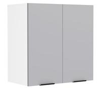 VCM Küchenschrank hängend | Maße ca. H. 60 x B. 60 x T. 31 cm | Hängeschrank mit Drehtür und zwei Fächern | Küchenmöbel - Fasola Weiß/Anthrazit