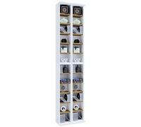 VCM Legno CD Dvd Stand Scaffale Armadio di stoccaggio Scaffale Stand Almera Legno CD Dvd Stand Scaffale Armadio di stoccaggio Scaffale Stand Almera Rovere Bianco/Miele