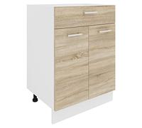 VCM Mobile da Cucina Larghezza 60 cm Cassettiera Cucina Mobili da Cucina Esilo Mobile da Cucina Larghezza 60 cm Cassettiera Cucina Mobili da Cucina Esilo Bianco/Rovere Sonoma