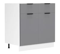 VCM Mobile da Cucina Larghezza 80 cm cassettiera Cucina mobili da Cucina Fasola Mobile da Cucina Larghezza 80 cm cassettiera Cucina mobili da Cucina Fasola Bianco/Antracite