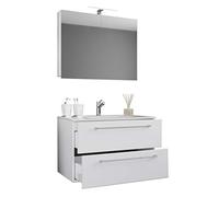 VCM Mobile lavabo 3 Pezzi Set di mobili da Bagno Lavabo Badinos Cassetto SC Mobile lavabo 3 Pezzi Set di mobili da Bagno Lavabo Badinos Cassetto SC Bianco