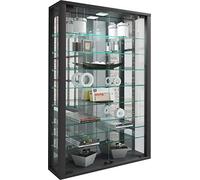 VCM Vetrina a Parete Vetrina sospesa Vetrina in Vetro Vitrosa Mini Specchio in Vetro Nero