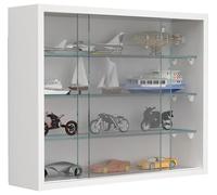 VCM Vetrina in Legno appesa Vetrina da Parete Vetrina Decorativa da Collezione Drivalo S Vetrina in Legno appesa Vetrina da Parete Vetrina Decorativa da Collezione Drivalo S Bianco