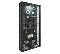 VCM vitrosa Vetrina a Parete, Legno, Nero, 118 x 59 x 18 cm