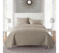 VCNY Home Nina-Set Copripiumino Leggero, 2 Pezzi, Colore: Tortora, Microfibra, Twin 66" X 86"