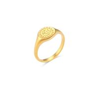VCODWCSJO Anello da donna con motivo a stella e luna, semplice, stile retrò, gioiello da donna, 8, Metallo, Zirconia cubica