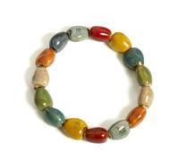 VCODWCSJO Braccialetto elastico fatto a mano con stelle marine e conchiglie in ceramica multicolore Boho Beach Jewelry, Resina, Resina