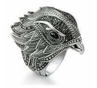 VCODWCSJO Personalizzato Retro Eagle Anello Moda Uomo Creativo Vecchio Thai Anello d'Argento -R2005-11