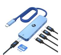 VCOM Hub USB C da 10 Gbps, splitter USB C a 5 porte con alimentazione da 100 W, adattatore multiporta USB C portatile compatibile con MacBook Pro/Air, Surface Pro, Dell, HP, Microsoft, non supporta