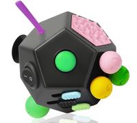 VCOSTORE Fidget Cube con 12 Lati - Originale Cubo Antistress Adulti Fidget Toys Ufficio Gadget Anti Stress Cube Per Tutte le Età Con ADHD, ADD, ASD, ADHD
