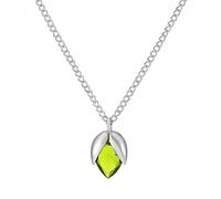 VCPC Collana con Ciondolo Pietre Naturali,Collane di Peridoto A Forma di Pistacchio Creativo, Ciondolo Chakra di Guarigione Reiki, Amuleto Collane con Ciondolo Portafortuna Gioielli per Donna Uomo