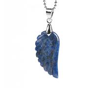 VCPC Collana con Ciondolo Pietre Naturali, Lapislazzuli, Portafortuna, Unisex, Collana