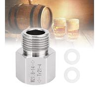 VCRANONR Adattatore per Bombola di CO2 Adattatore Serbatoio CO2 Adattatore Cilindrico per Birra Fai da Te da T21-4 a W21.8-14 Adattatore di Ricarica CO2 per Acquario Acquario per la Cucina di Casa