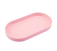 VCREATC Vassoio piccolo rosa (25,4 cm), vassoio ovale per oggetti da bagno, organizer per piano di lavoro, sapone, profumo.