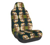 Vcroofdhxz Coprisedili per auto elasticizzati con motivo Golden Retriever, universali, elastici, con design stampato, facile installazione e protezione per auto, SUV, camion e altro ancora